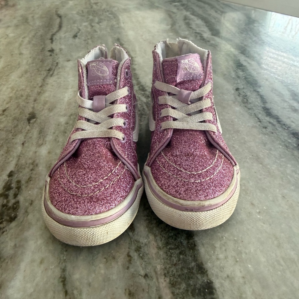 Vans Kids Pink Glitter Sneakers